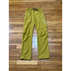 Ucraft Climbing Pants Adult Size XS Yellow Polyester Lightweight Elastic Waist